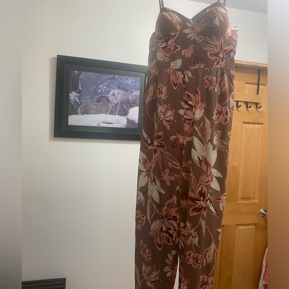 Band Of Gypsies floral jumpsuit L - Picture 7 of 7